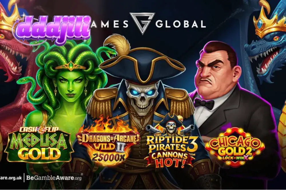 Isang makulay na collage ng mga bagong slot games mula sa Games Global para sa Setyembre.